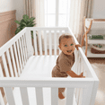 thumbnail image 6 of Comfy Cubs Baby Crib for 0-3, Adjustable Mattress Height, All White, 6 of 9