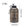 thumbnail image 4 of Eigraketly Botella de agua motivacional de 3,78 l, marcador de tiempo, citas, jarra de entrenamiento de viaje de plástico con asa, accesorios, regalos Ropa Deportiva, Zapatos Negro Eigraketly OD019765-01B, 4 of 6