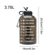 thumbnail image 5 of Yuarrent Botella de agua motivadora de 3,78 l, marcador de tiempo, jarra de viaje de plástico Ropa Deportiva, Zapatos Negro Yuarrent OD019765-01B, 5 of 6