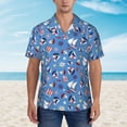 thumbnail image 2 of Gaeub Colorful Sailing Ship Print Men's Hawaiian Shirt,Button Down Short Sleeves Shirts,Tropical Beach Casual Button Down Shirts,XX-Large, 2 of 7