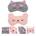 thumbnail image 4 of MasteelfCA 2pcs Plush Eye Masks Eye Protective Patches Cartoon Shading Blindfolds, 4 of 7