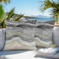 thumbnail image 4 of Abstract Grey Outdoor Pillow Covers Pack of 2 Gradient Beach Ocean Wave Oil Painting Waterproof Throw Pillow Covers Decorative Cushion Cases for Patio Garden Tent Balcony Couch 24x24 inch, 4 of 8
