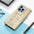 thumbnail image 4 of Funda Cartera FOXDOCK para iPhone 13 ProMax , Flip PU con Relieve de Gatos y Perros, Tarjetero y Soporte, 4 of 6