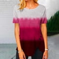 thumbnail image 1 of SMihono Hauts pour Femmes Été Mode Décontractée Femme Blouse à Col Rond Imprimée Manches Courtes T-Shirt Été Hauts T-Shirt Oversize pour Femmes, 1 of 4