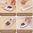 thumbnail image 3 of Hinzonek Electric Iron Steamer Handheld Travel Mini Garment Steamer Machine for Clothes, 180° Rotatable Portable Wet Dry Steam Iron Ironing Machine for Home Travel White, 3 of 11