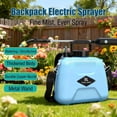 thumbnail image 4 of Beloadence Garden Sprayer, 5L/1.35Gal Battery-Powered Sprayer, 3 Nozzles, Leak-Proof Design & Adjustable Strap, Type-C Rechargeable for Lawn, Garden, Yard, Light Blue, 4 of 10