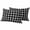 Black, variant on Yellow White Plaid Outdoor Pillow Covers 24"x24" Set of 2, Farmhouse Rustic Country Checkerboard Pattern Waterproof Throw Pillow Covers for Patio Furniture, Decorative Cushion Covers for Porch