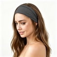 thumbnail image 2 of Workout Headband for Women Athletic Non Slip for Short Long Hair Yoga Running Sports Hair Bands Bandeau Headbands Sweat Hair Accessories Gray Free Size, 2 of 5