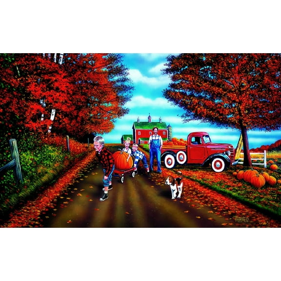 SUNSOUT INC - Pick of the Patch - 300 pc Jigsaw Puzzle by Artist: Robert Andrea - Finished Size 16" x 26" Halloween - MPN# 60830