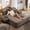 Coffee, variant on ODUWA Oversized Convertible Chaise Lounge Chair, Sleeper Sofa Bed with Adjustable Backrest and Armrests, Boneless Lounge Couch with Pillows and Side Pockets for Living Room