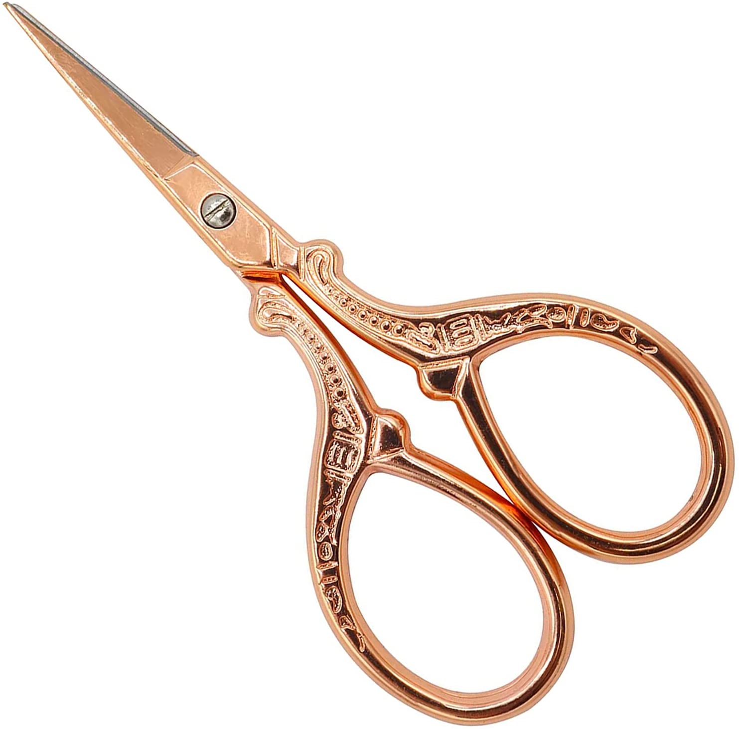 1 Pack Antique Vintage Style Scissors Cutter Cutting Embroidery Cross Stitch Sewing Tool - Rose Gold Small Scissors for Office Kids Pack Bulk (Mini