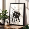 thumbnail image 4 of Wet Dog - Illustration Abstract Black and White Animal Wildlife Silhouette Nature Black Framed Wall Art Print 24 x 36 inches, 4 of 8