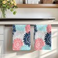thumbnail image 7 of Pink Blue Grey Sunflowers Kitchen Towels Set of 3, Boho Retro Floral Rustic Blossom Absorbent Dish Towels for Kitchen, Microfiber Hand Towel, Quick Drying Tea Towel for Cleaning Decorative Dishcloths, 7 of 7