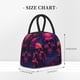 thumbnail image 2 of Balery Purple-Red Skull Bolsa de Almuerzo para Mujeres, Caja de Almuerzo, Bolsa de Almuerzo Pequeña Impermeable, Tote de Almuerzo Reutilizable con Gran Capacidad, 2 of 6