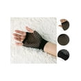 thumbnail image 2 of INSPIRE CHIC Women's Fingerless Mesh 1980s Fancy Dress Party Costume Accessories Fishnet Gloves Short-1Pair Black, 2 of 5