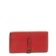 thumbnail image 2 of Pre-Owned Hermes Bearn Soufflet Bi-fold Wallet Long Rouge Red Leather Women's HERMES (Fair), 2 of 12