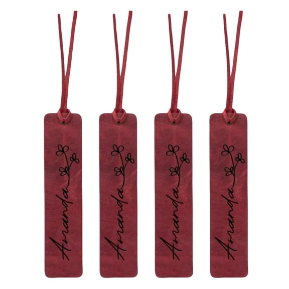 4Pcs Vintage Leather Bookmarks with Traditional Tassels Handmade Leather Bookmarks Book Page Divider for Men Women Child