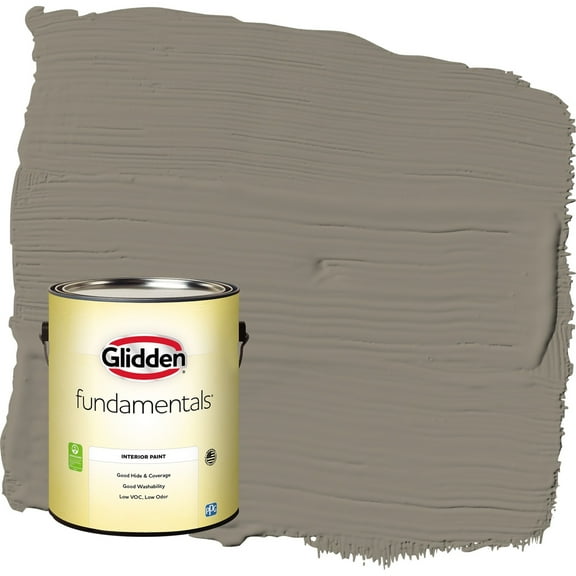 Glidden Fundamentals Roller Coaster / Tan Flat Interior Paint, 1 Gallon