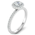 thumbnail image 3 of 1/2ctw Diamond Halo Engagement Ring in 10k White Gold, 3 of 5