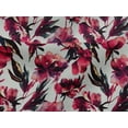 thumbnail image 4 of oneOone Viscose Jersey Red Fabric Florals Craft Projects Decor Fabric Printed By The Yard 60 Inch Wide, 4 of 5