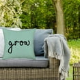 thumbnail image 3 of Grow Pillow Covers 18x18 Inch Square Inspirational Quotes Words Letters Throw Pillow Cover Cushion Case Home Decor Sofa Couch Pillowcase Cotton Linen, Green Black, 3 of 5