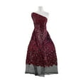 thumbnail image 2 of Zelouf Deeply Floral Embroidery On Mesh Lace  , Sewing, DIY, Crafts Fabric by the Yard, Majestic Burgundy, 20 Yard, 2 of 2