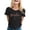 A1#-Black, variant on Womens Wedding Letter Print Short Sleeve T Shirt Wedding Party Crew Neck Casual Top,Black,SIZE:M