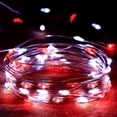 thumbnail image 1 of Fairy Lights EXF rojo y blanco, 16 m, 50 LED, funciona con pilas, 1 of 6