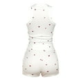 thumbnail image 3 of MAIHAN Womens Casual Shorts Set 2 Piece Outfits Sleeveless V Neck Tank Top Loose Ribbed Casual Shorts Set Casual Summer Oversized Tracksuit Comfortable Playwear Daily Wear, 3 of 8