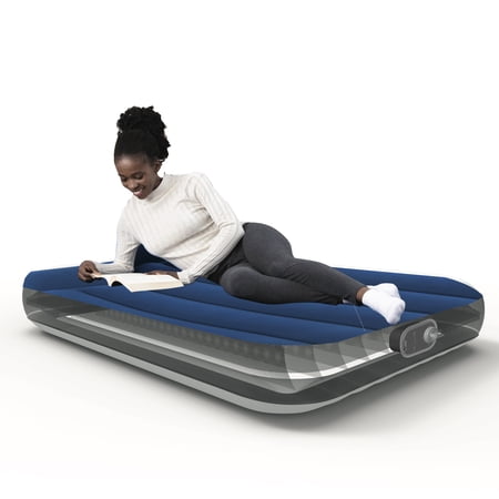 BESTWAY® MAROON TRITECH AIR MATTRESS QUEEN 20″ WITH BUILT-IN AC PUMP