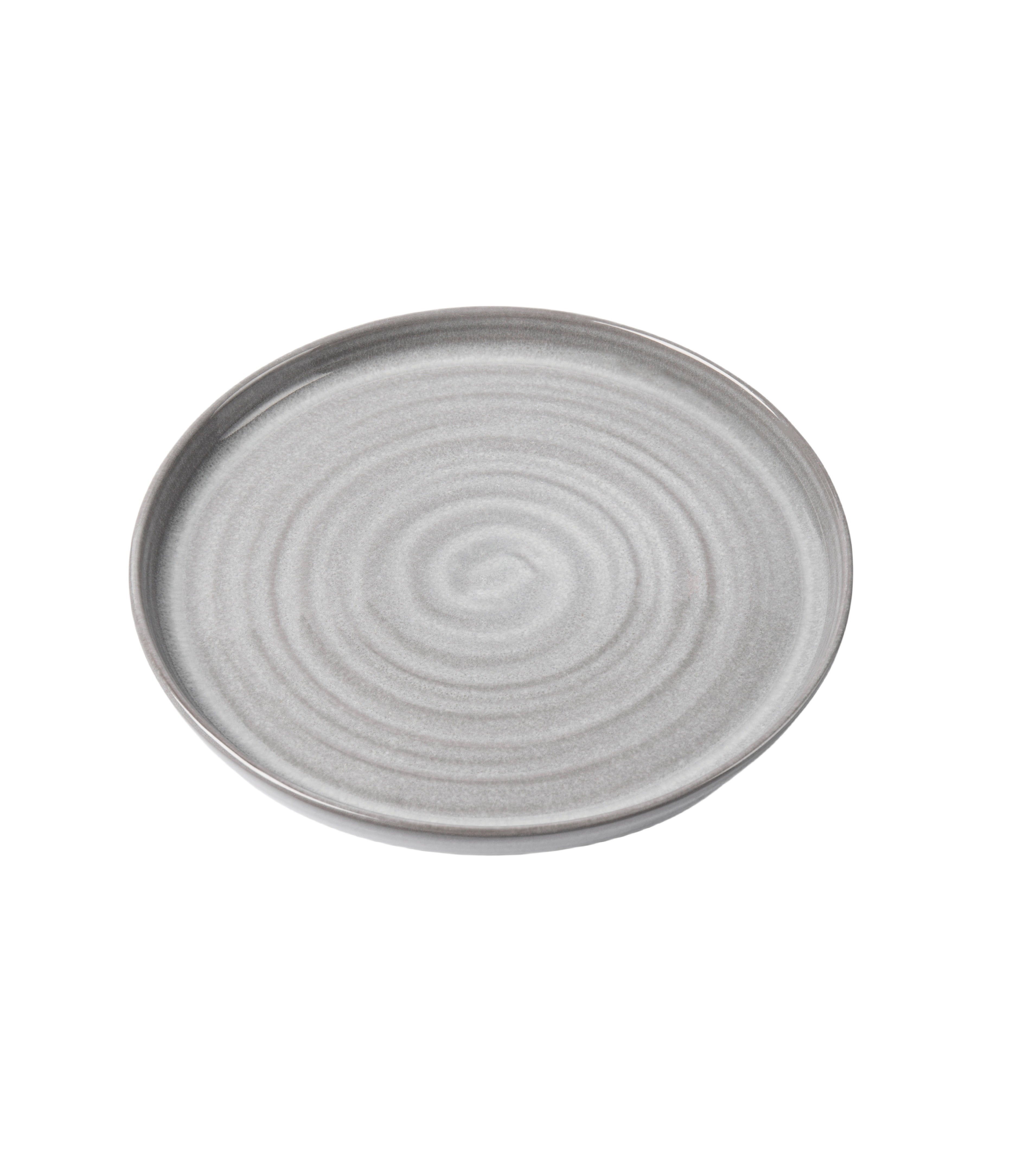 (2 pack) Better Homes & Gardens-Collins Grey Stoneware Round Salad Plate