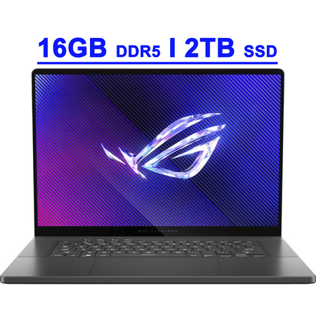Asus ROG Zephyrus G16 Premium Gaming Laptop 16" 2.5k 2560x1600 OLED 240Hz (DCI-P3 100% 500nits G-SYNC) Intel 16-core Ultra 9 185H 16GB DDR5 2TB SSD GeForce RTX 4070 Backlit Thunderbolt Win11