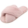thumbnail image 2 of Zapatillas AONEGOLD para mujer, pantuflas de felpa esponjosas y cálidas para invierno, zapatillas ligeras para interior del hogar, zapatillas planas cómodas antideslizantes, 2 of 5