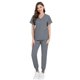 thumbnail image 1 of Traje quirúrgico de cuello dividido para mujer, ropa de mano con cepillo elástico para hospital, ropa de trabajo de enfermera de manga corta con estampado, 1 of 6