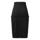 thumbnail image 4 of Gibobby faldas para mujer invierno Falda de mezclilla dividida en la espalda delgada de cintura alta informal sólida para mujer con bolsillos(Negro， S), 4 of 4