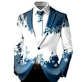 thumbnail image 5 of Christmas Mens Suit 2 Piece One Button Xmas Jacket Blazer with Pockets And Pant Set Funny Snowflake Slim Fit Winter Party Men's Suits, 5 of 5