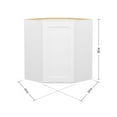 thumbnail image 4 of Furinno Shaker Wall Diagonal Kitchen Cabinet with 1 Door 2 Shelves, Ready to Assemble, 12 D x 24 W x 30 H, White, 4 of 8