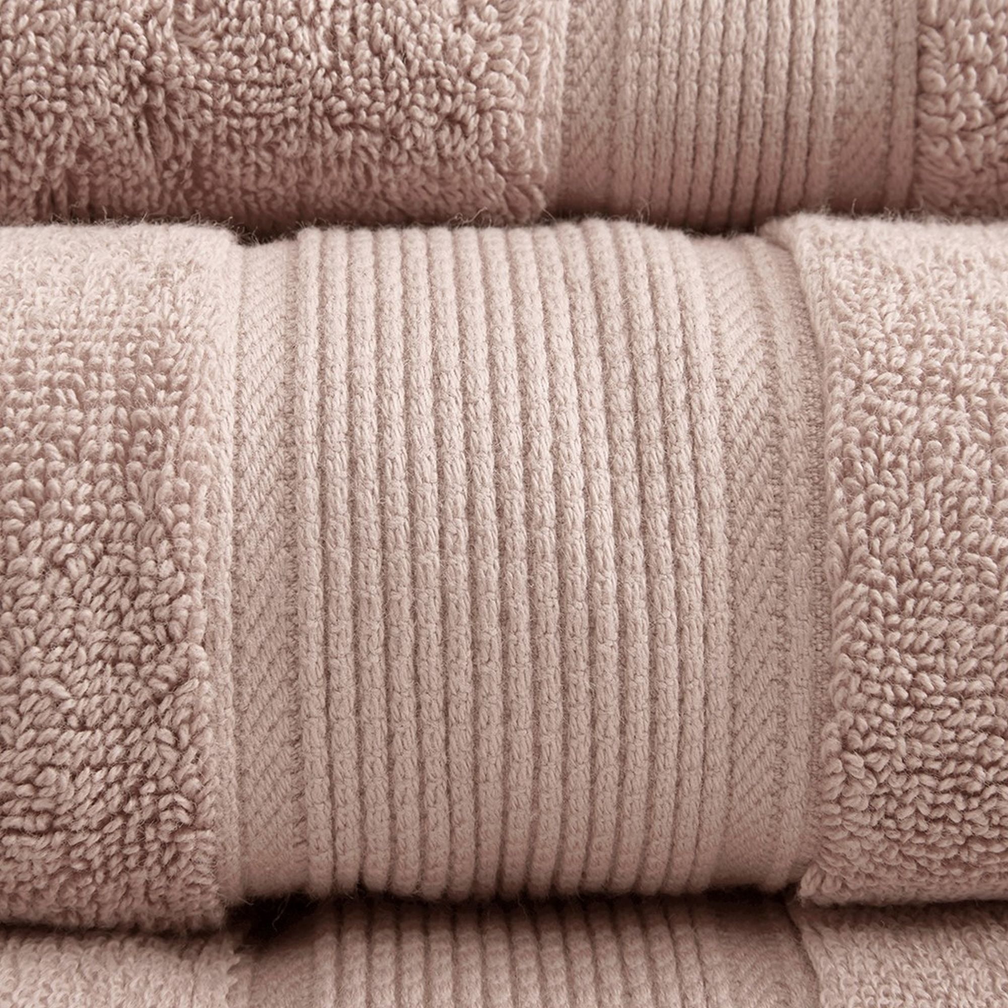 Madison Park 8-Piece Luxury Cotton Towel Set, 800GSM Bath Towels, Ultra Soft & Absorbent, Blush