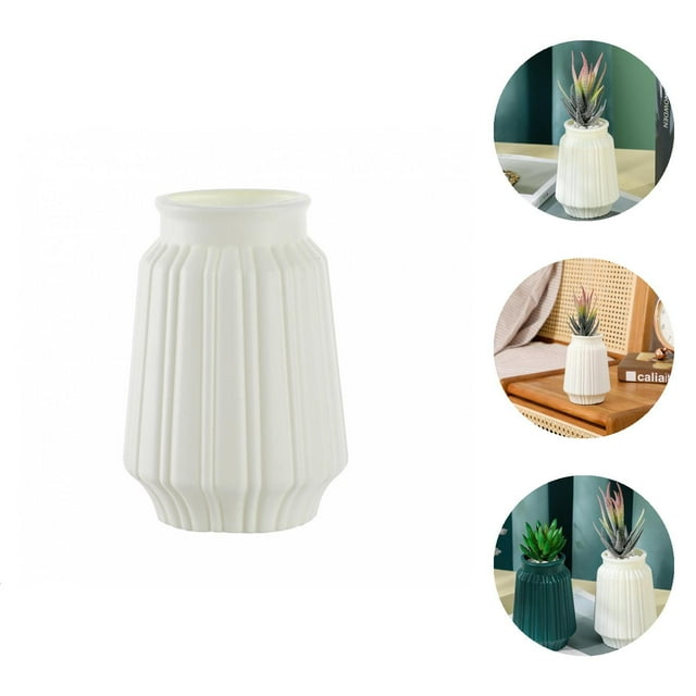 Creative Flower Vase Decorative Nordic Style Imitation Ceramic Flower Container Home Decor