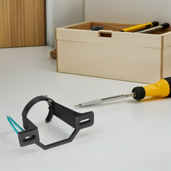 ELAYARD Black Aluminum Ceiling Fan Mounting Bracket Compatible with Outdoor Use and Sloped Ceilings