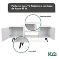 thumbnail image 4 of Centro de Entretenimiento modular KingsHouse para TV 150Cm con Repisas y Puertas blanco, 4 of 7