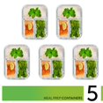 thumbnail image 2 of Recipientes de vidrio para preparación de comidas PrepNaturals de 1 L (paquete de 5), 2 of 9