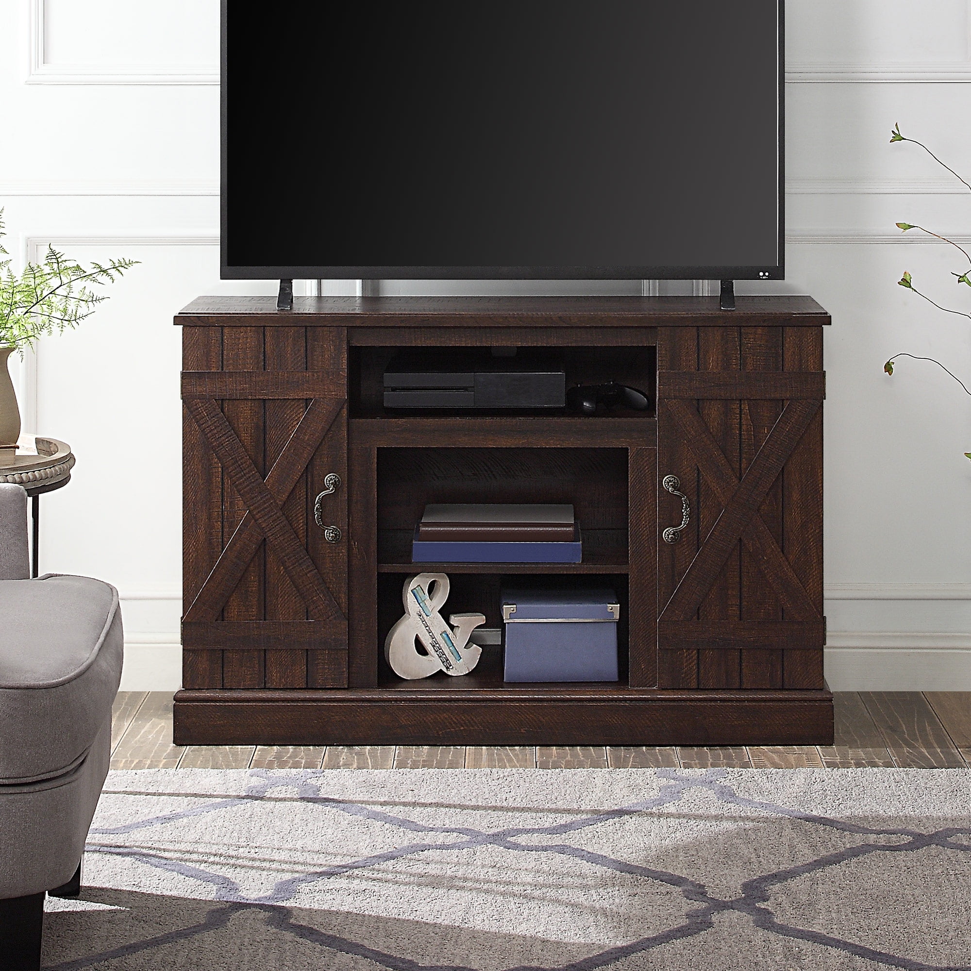 BELLEZE 47 Inch Freestanding Media Console Television Stand For TV's Up