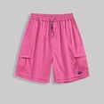 thumbnail image 2 of KPOPLK Chino Shorts Men 5 Inch Inseam Mens Twill Shorts Cargo Casual Cotton Drawstring Classic Stretch Hiking Straight Short Size XL,Hot Pink, 2 of 5