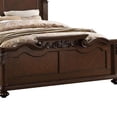 thumbnail image 5 of Benjara Splendidly Carved E.King Wooden Bed- Dark Walnut And Veneer Finish, 5 of 6