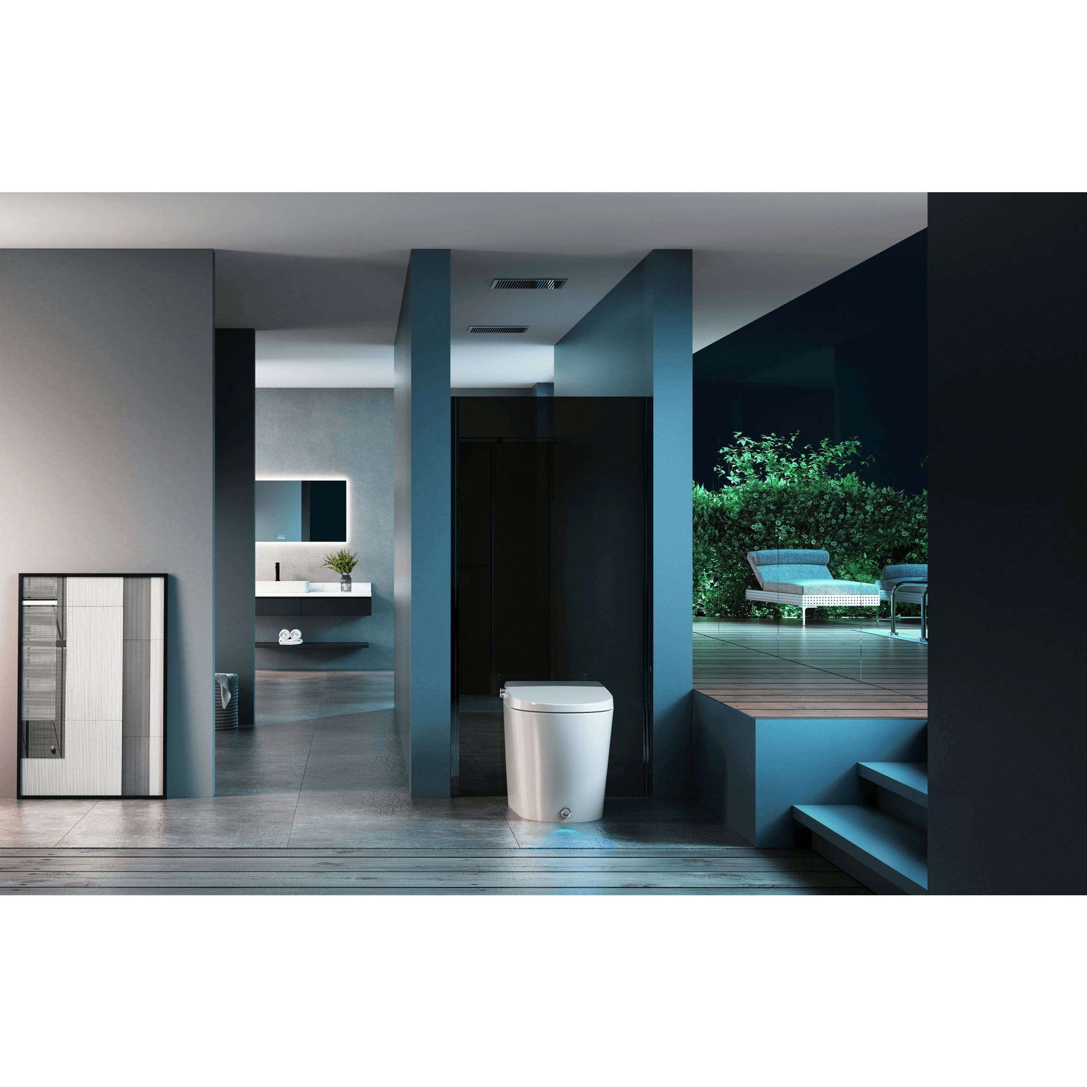 Kingston Brass VSC3991 Edison Smart Toilet, White