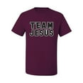 thumbnail image 2 of Wild Bobby Varsity Team Jesus Inspirational/Christian Men Graphic Tee, Maroon, Large, 2 of 5