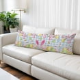 thumbnail image 2 of Happy Easter Body Pillow Covers 20"x60", Spring Watercolor Bunny Eggs Flower Blue Plaid Soft Brushed Microfiber Breathable Throw Pillow Covers, Pillowcase with Zipper for Couch Sofa Bedroom, 2 of 9