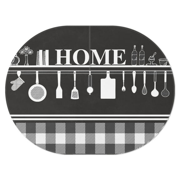 Outdoor Oval Waterproof HOME Tablecloth with Umbrella Hole and Zipper,Reusable Indoor/Outdoor Durable Table Cover for Patio, Party, Picnic 54 X 72 Inch