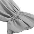 thumbnail image 6 of GEWSEY Womens Tops Off The Shoulder Blouses for Women Dressy Casual Cute Puff Sleeve T Shirts Fashion 2026 (Light Gray, XXL), 6 of 9